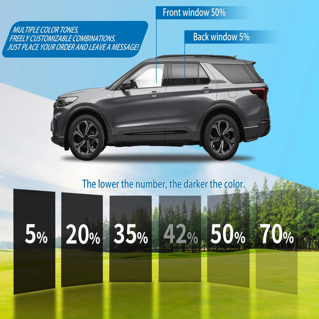 Precut Window Tint Car for Honda Fit 2006-2020 Any Year Auto Sun Uv Blocking Heat 2Ply Window Protector Privacy Films