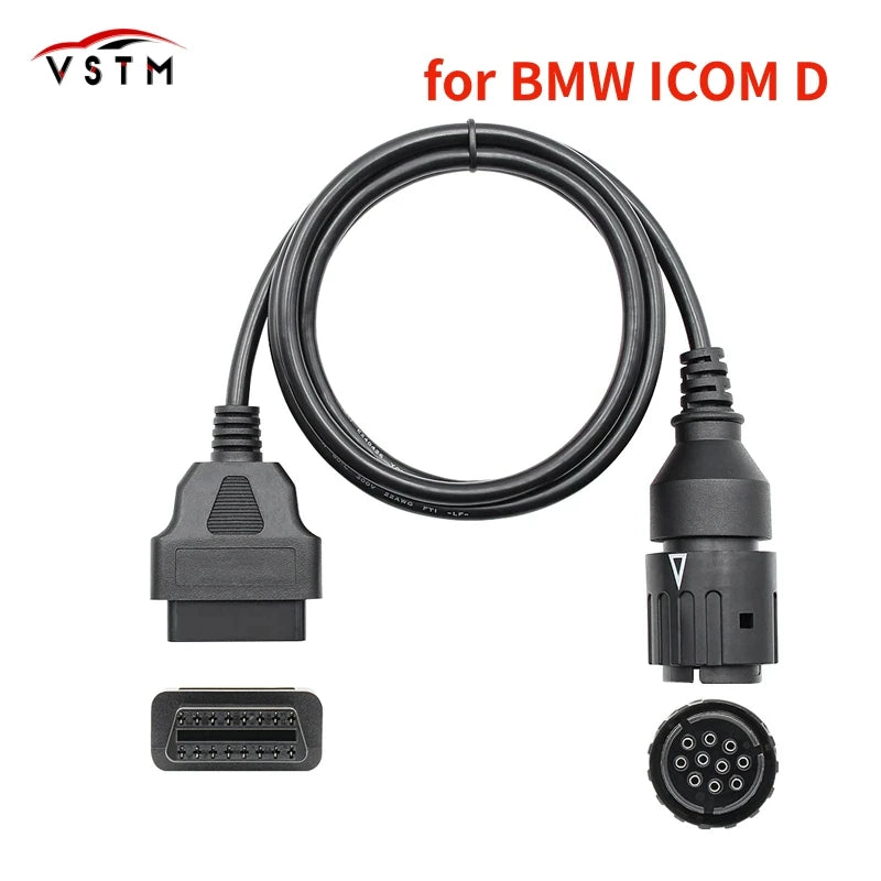 Motorcycles 10 Pin Adapter ICOM-D Cable 10Pin To 16Pin OBD2 Diagnostic Connector Motobikes OBD 2 Extension Cable