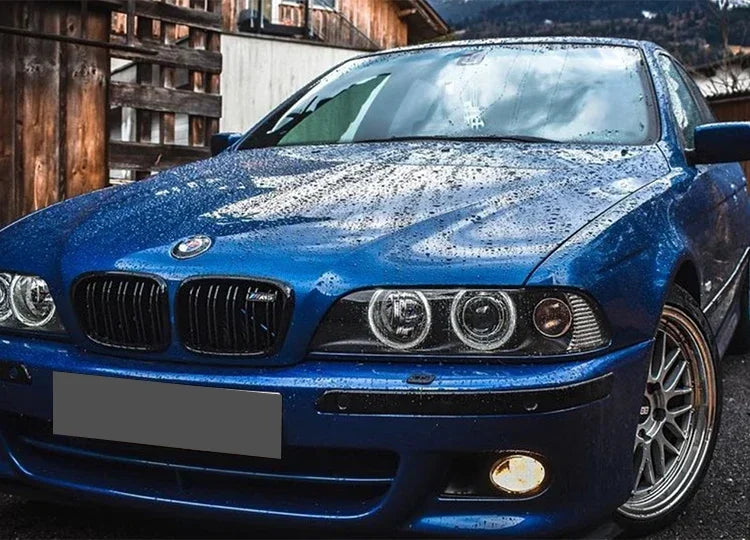 Front Bumper Lower Kidney Inside Grills Ventilation M Style Chrome Design Grille Facelift For BMW 5 Series E39 1997 -2003 LCI