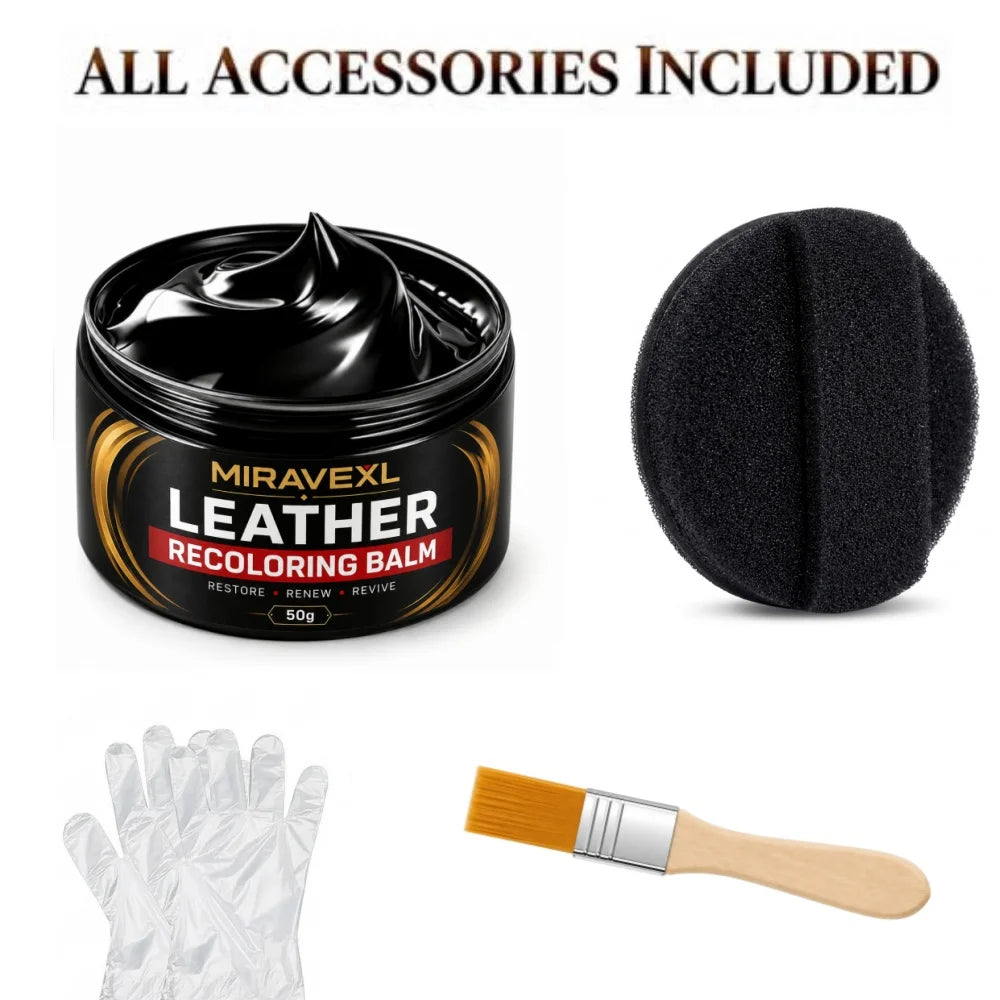 Leather Recoloring Balm, Leather & Vinyl Color Restorer Conditioner – Repairs Faded & Scratched Leather Color