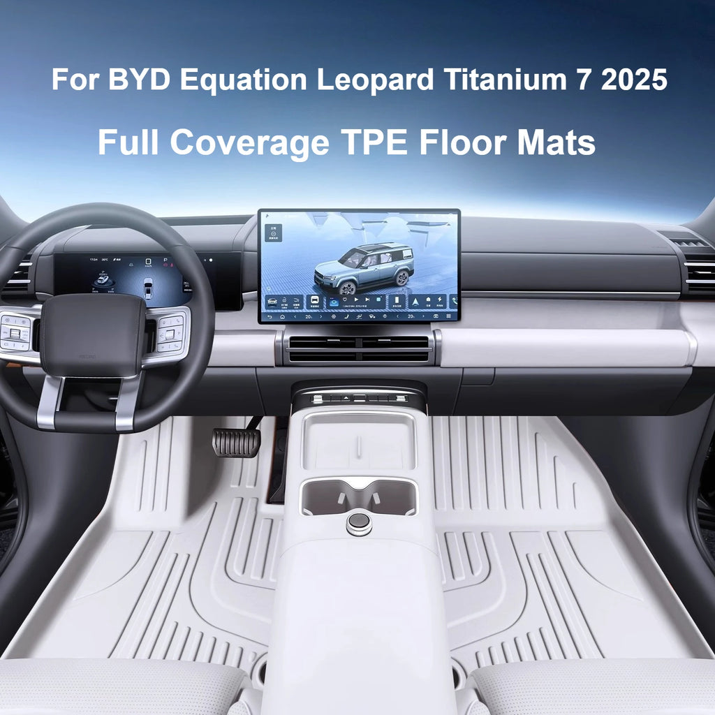 For BYD Equation Leopard Titanium 7 2025 Full-Coverage Floor Mats TPE Non-Slip Wear-Resistant Carpet Modification Accessories