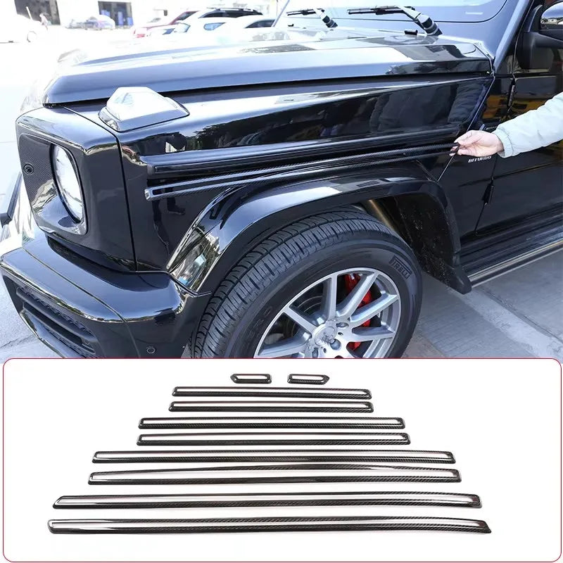 10 Pcs/Set ABS Car Side Door Body Molding Strips Cover Trim For Mercedes Benz G Class W464 2019-2025 Car Exterior Accessories