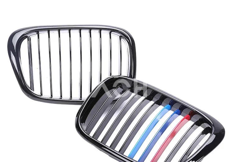 Front Bumper Lower Kidney Inside Grills Ventilation M Style Chrome Design Grille Facelift For BMW 5 Series E39 1997 -2003 LCI