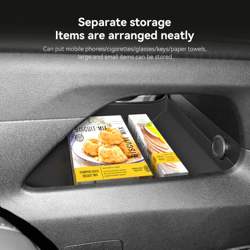 For Nissan Patrol Y63 Armada 2026 2025 Center Console Lower Storage Box TPE Anti Slip Organizer Tray Car Interior Accessories