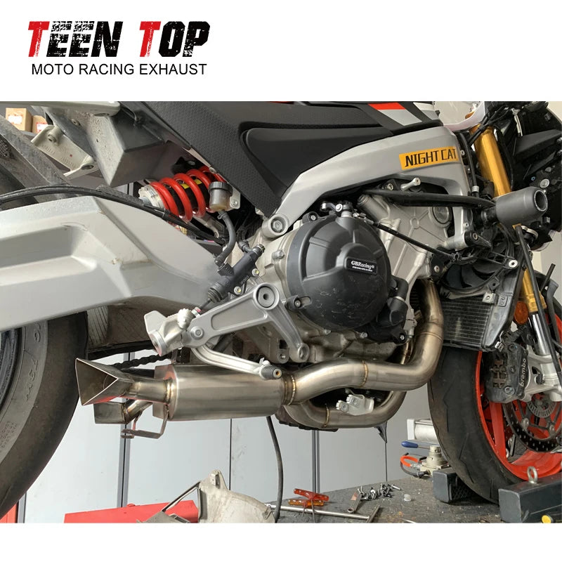 Stainless Steel Motorcycle RS660 Exhaust Pipe For Aprilia RS660 Tuono660 Exhaust System Racing Muffler Underbike Escape Moto