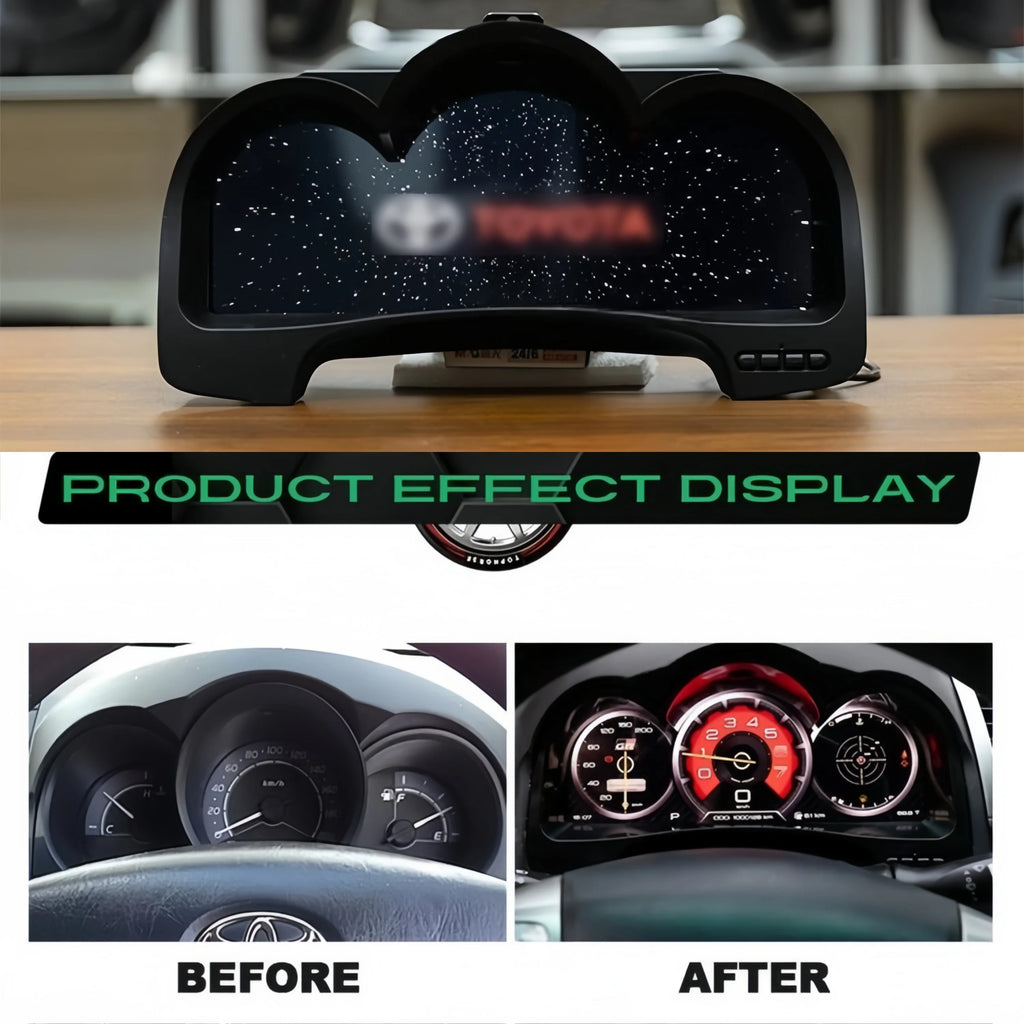 12.3 Inch LCD Car Digital Dashboard For Toyota Hilux VIGO FORTUNER 2005 2006 - 2014 2015 Years Panel Speedometer Virtual Cockpit
