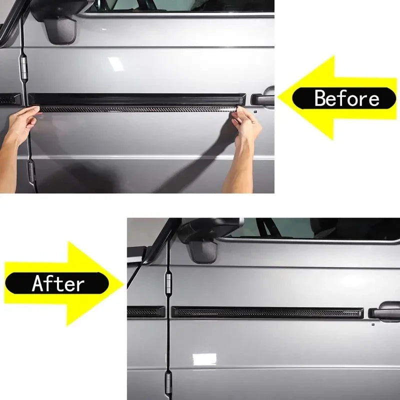 10pcs Acrylic Side Body Moulding Cover Trim Accent For Benz AMG W463 G63 G65 G500 Sticker Accessories Car Styling