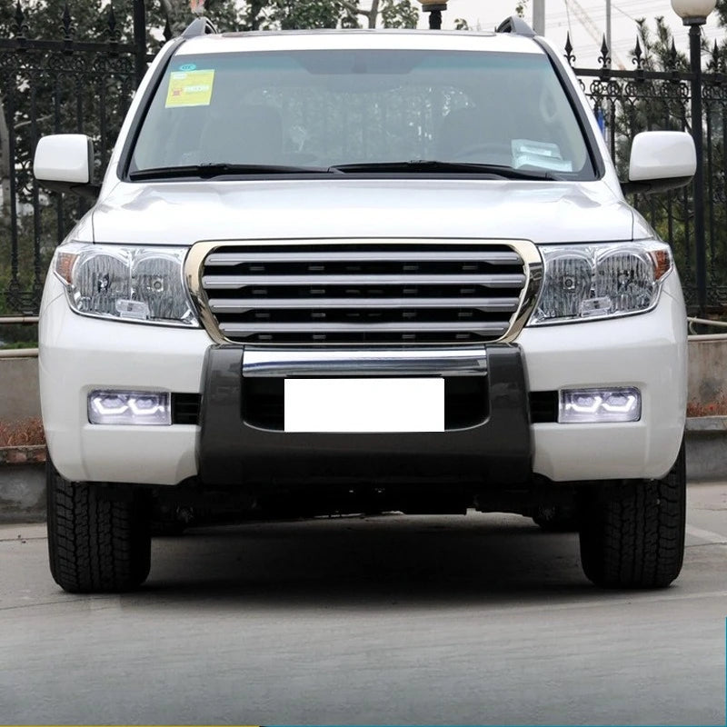 DRL for Toyota Land Cruiser LC200 2008-2011 Car Led Daytime Running Lights Dynamic Turn Signal Modified Front Bumper Fog Lamp