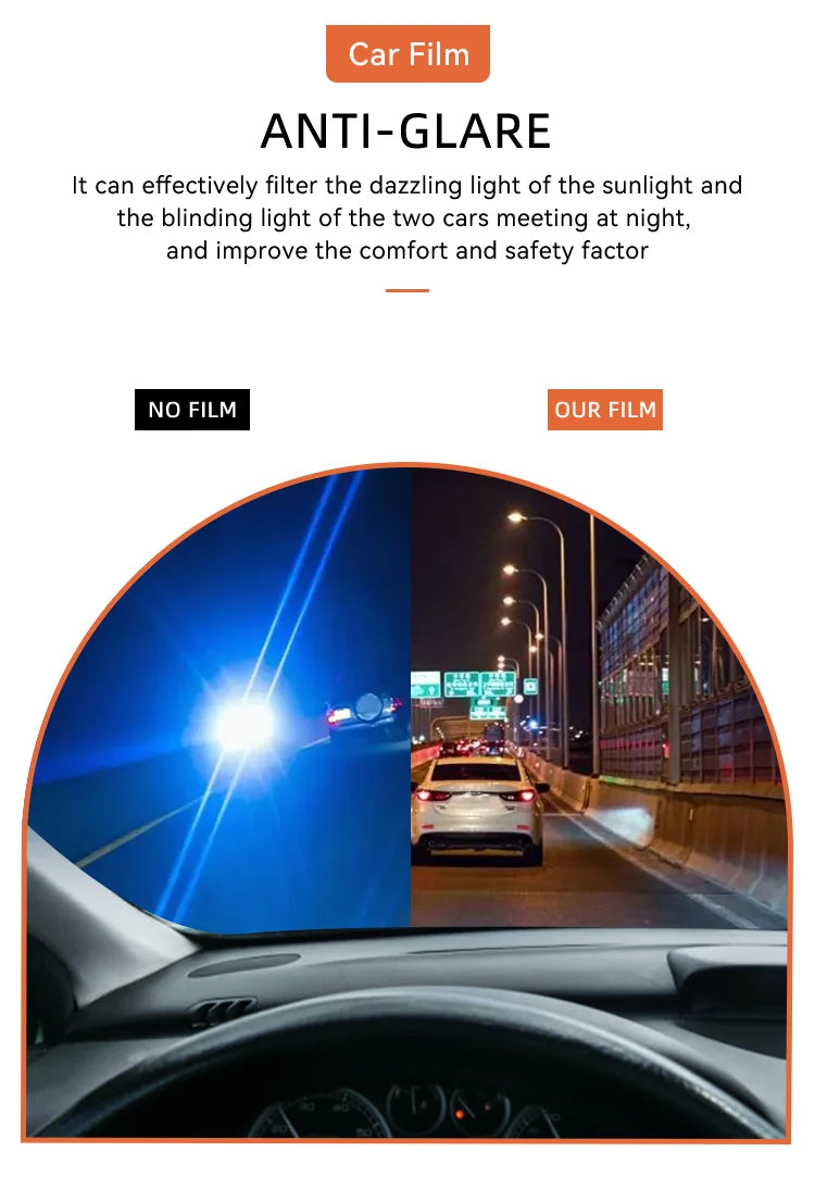 50cmX300cm IR100% Nano Ceramic Film Super Quality High Heat Resistant Car Glass Solar Tint Window Films Protective