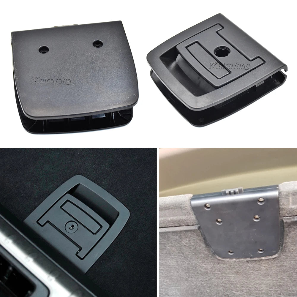 Car Rear Trunk Tail Cover Bottom Plate Mat Floor Carpet Trunk Handle Key Hole For BMW 5 SERIES E61 X5 X6 E70 E71 51476958161