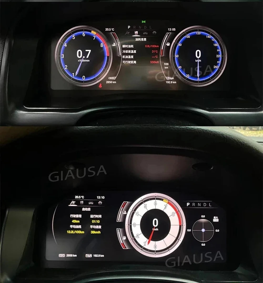 12.3“ Car LCD Digital Cluster For Toyota Prado 2010-2017 2018-2023 Dashboard Virtual Cockpit Instrument Auto Speed Meter Screen