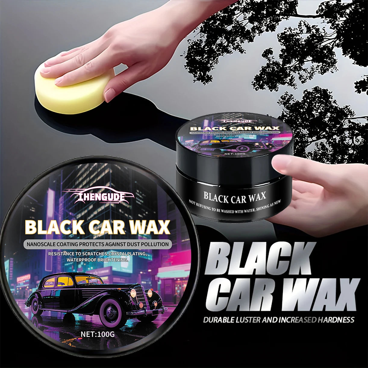 Titanium Ceramic Wax Paste, Ceramic Car Paint Wax, Car Maintenance Polish, Car Scratch Repair and Removal Wax