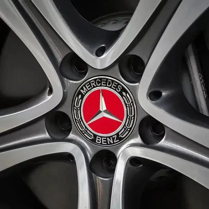 4 Pieces/Set Mercedes Benz AMG Wheel Center Hub Caps 75mm Diameter with Embossed Benz Emblem Tire Rim Covers for W203 W206 W220