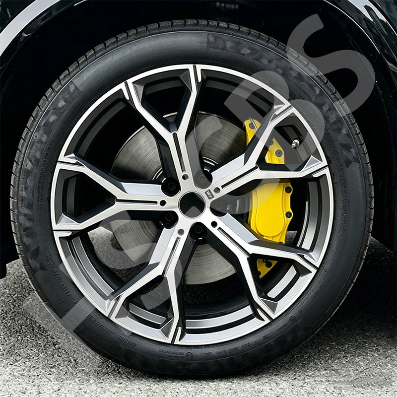 2/4Pcs L/M Metal Car Brake Caliper Cover Stickers Brake Disc Anti Dust Cover Protective Shell Wheel Auto Styling Accessories