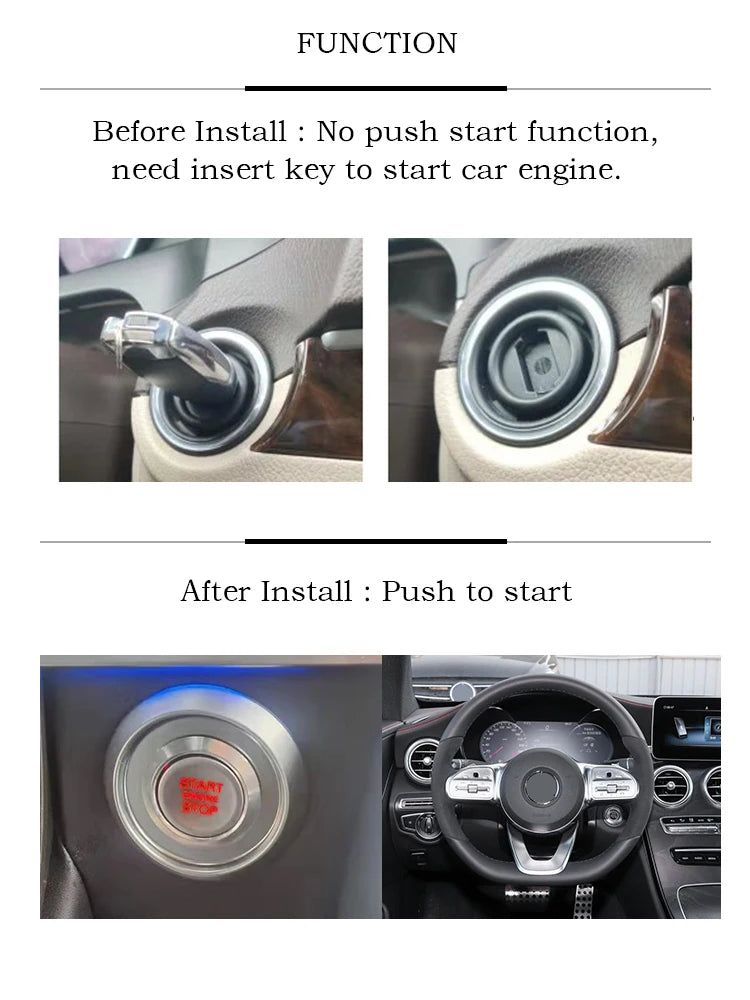 For G W463 G65 G55 G63 G500 G550 Year 2013-2018 Upgrade Keyless Start Keyless GO Remote Start Car Accessories