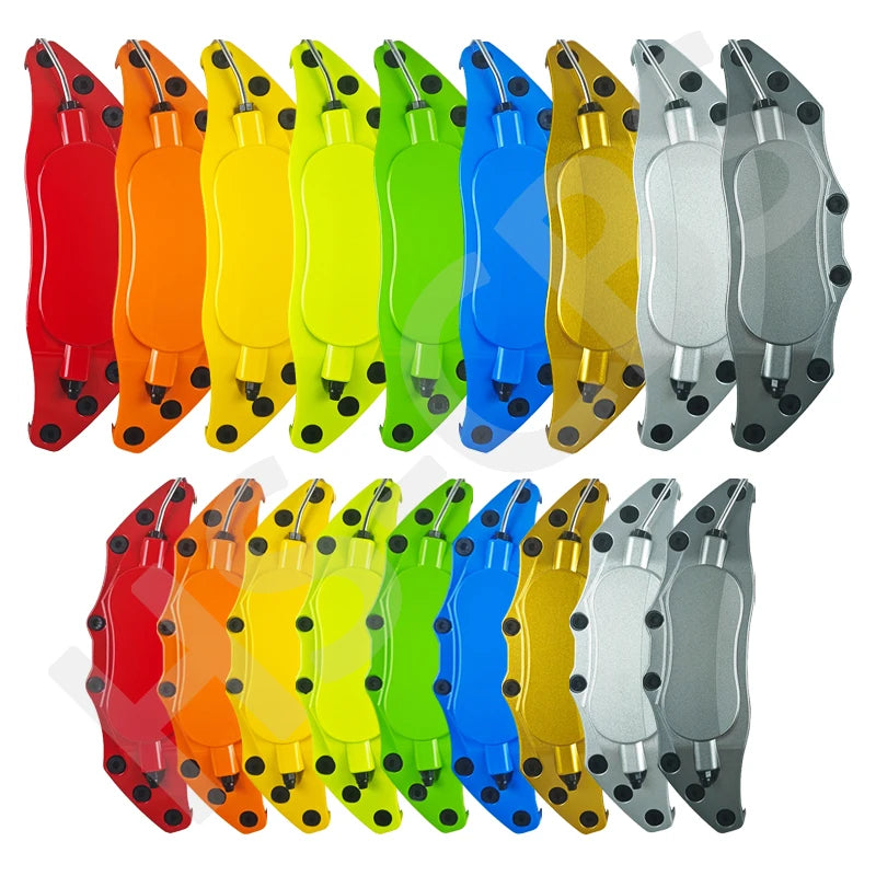 2/4Pcs L/M Metal Car Brake Caliper Cover Stickers Brake Disc Anti Dust Cover Protective Shell Wheel Auto Styling Accessories