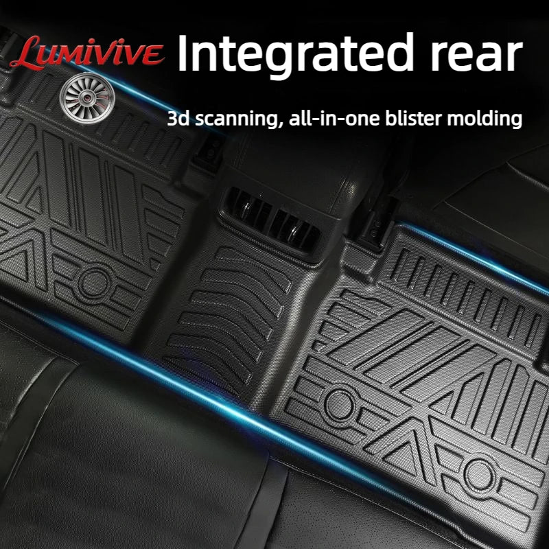 Car 3D TPE Floor Mats & Cargo Liners For BYD Formula Leopard 7 Titanium 7 Waterproof Trunk Pad Full Set Auto Accessories