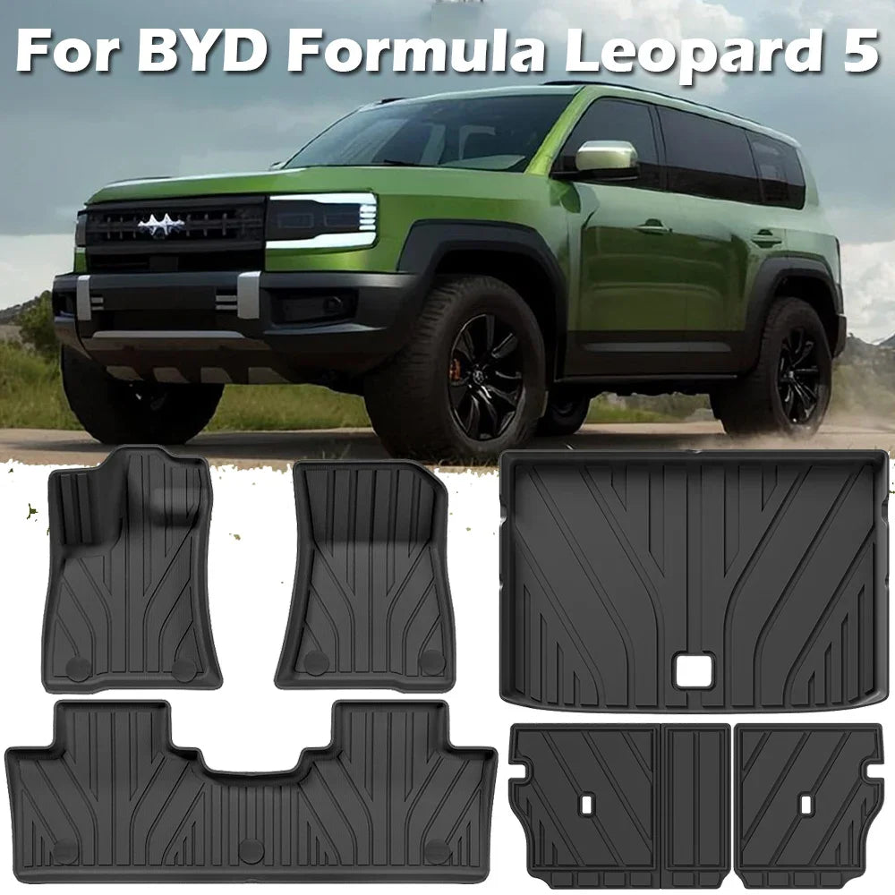 TPE Floor Mats,Floor Mats & Cargo Liners Protectors Non-slip For For BYD Formula Leopard 5 2023+ Bao 5