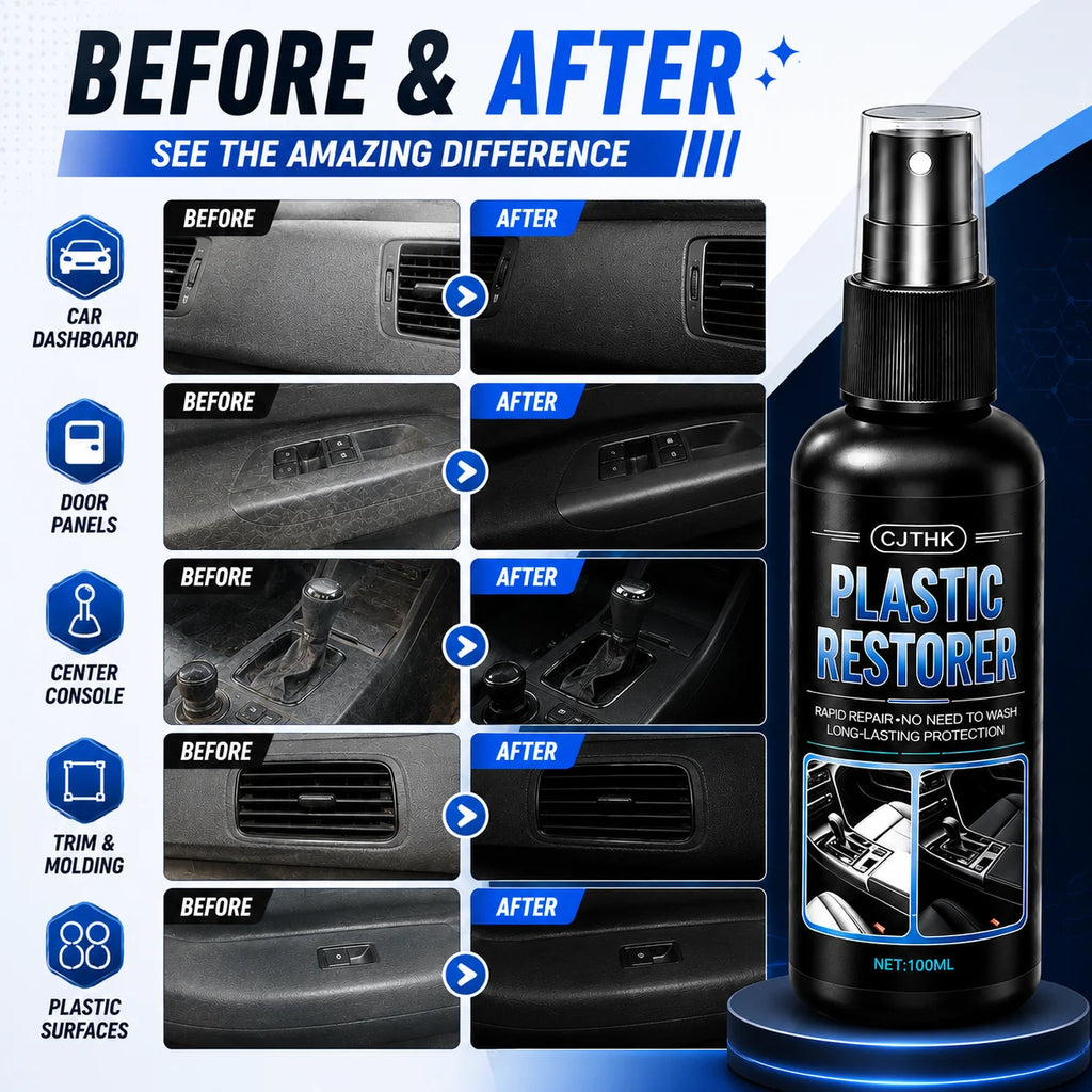 Car Plastic Restorer Back To Black Gloss Auto Plastic Leather Renovator Long Lasting Coating Liquid Auto Polish Repair Products