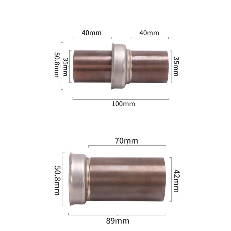 ZSDTRP 50.8mm 60mm Motorbike Universal Front Catalyst DB Killer for Motorcycle Exhaust Muffler