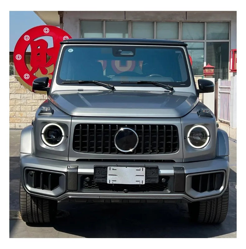 For Mercedes G Class 2019-2024 W464 G63 Upgrade 2025 W465 G63 Style Front Bumper Grille 3Pcs Facelift Exterior Mod Accessories
