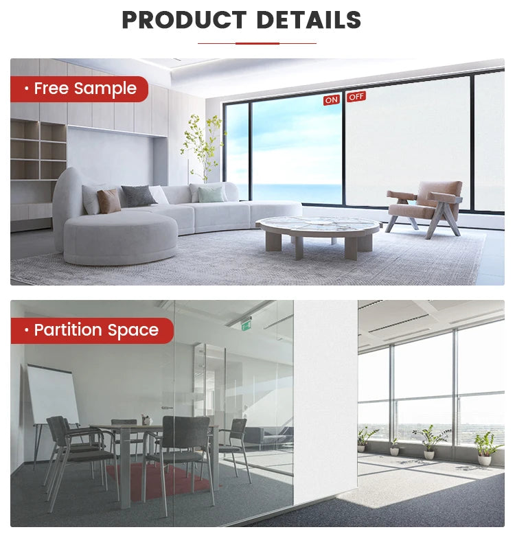 Hot Product PDLC Intelligent Smart PVC Film Modern Decorative Self-Adhesive Window Roll For Office Building Privacy Glass Foil