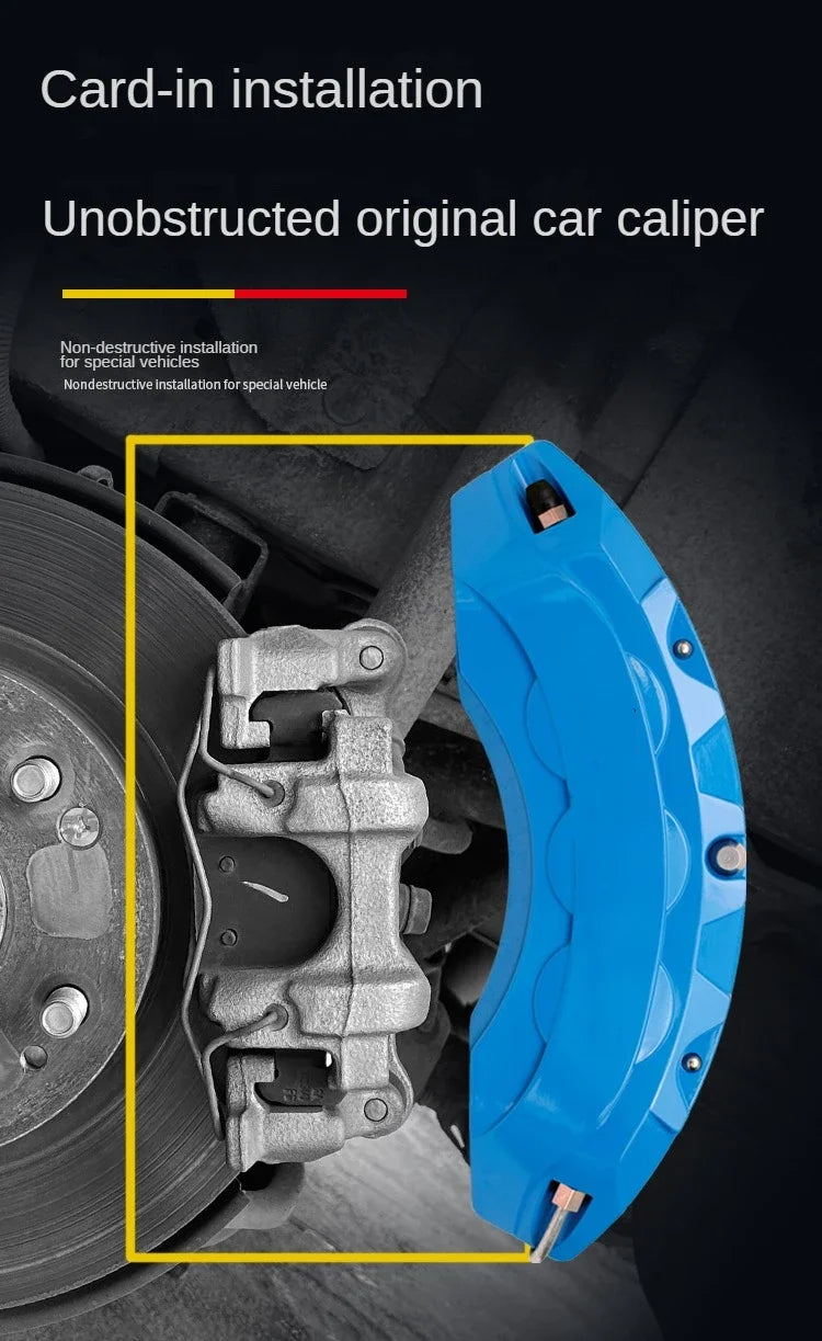 For Audi Car Brake Caliper Cover Aluminum Front Rear Fit RS SQ A1 A2 A3 A4 A5 A6 A7 A8 Q1 Q2 Q3 Q4 Q5 Q6 Q7 Q8 2009-2026