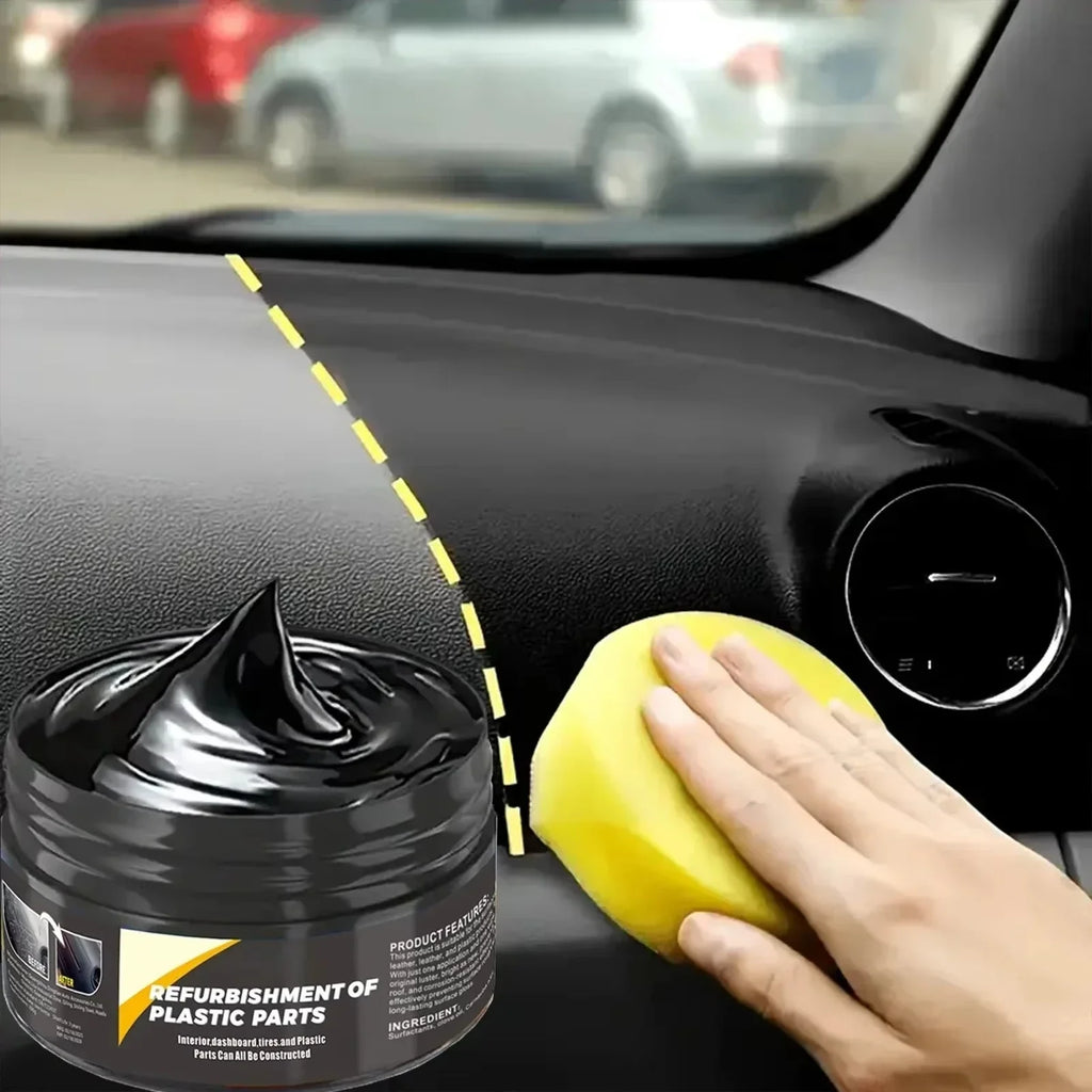 B1257 Car Interior Plastic Leather Scratch Repair Paste Auto Polishing Wax Repair Anti-Aging Paste Tires Seats Steering Wheel