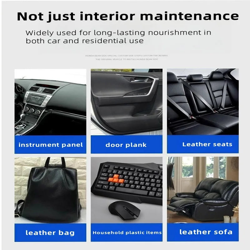 B1257 Car Interior Plastic Leather Scratch Repair Paste Auto Polishing Wax Repair Anti-Aging Paste Tires Seats Steering Wheel