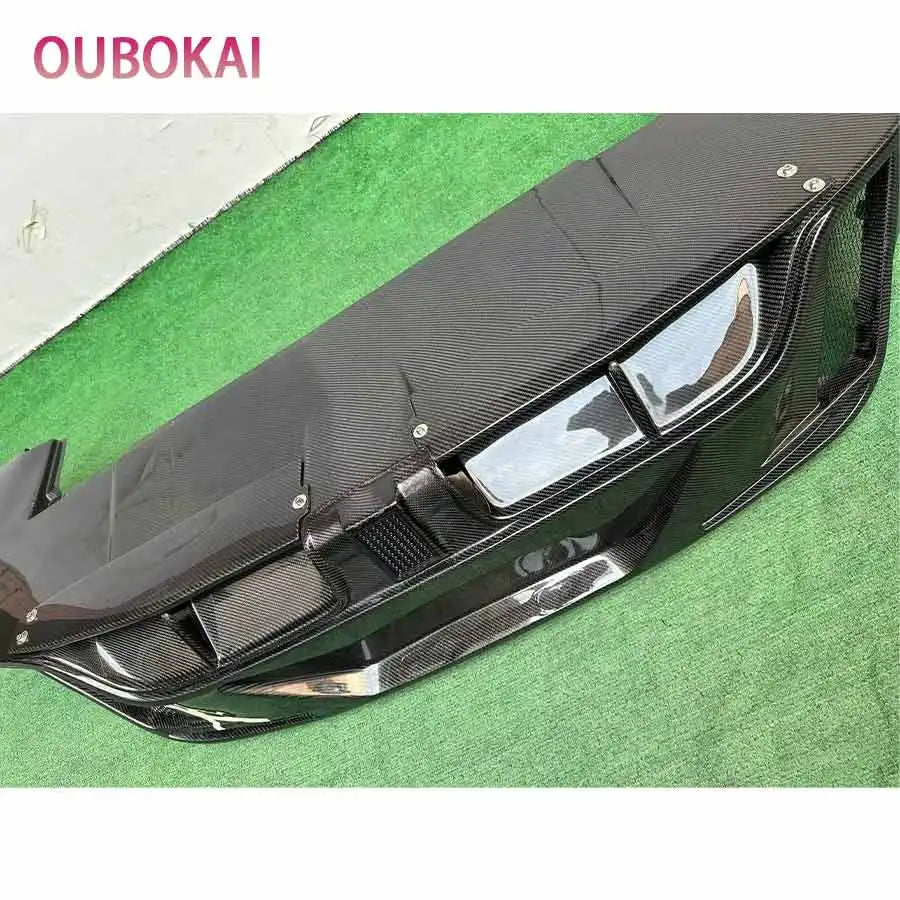 For Porsche Taycan Carbon fiber Diffuser rear bumper diffuser spoiler rear lip Shunt Car parts MS style upgrade body kit