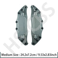 2/4Pcs L/M Metal Car Brake Caliper Cover Stickers Brake Disc Anti Dust Cover Protective Shell Wheel Auto Styling Accessories