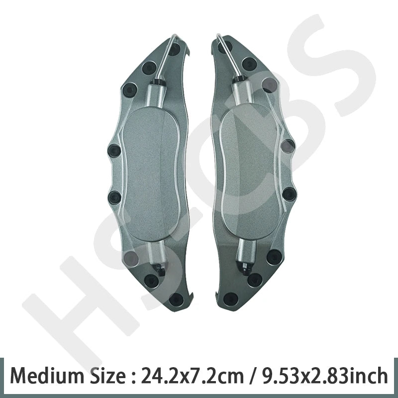 2/4Pcs L/M Metal Car Brake Caliper Cover Stickers Brake Disc Anti Dust Cover Protective Shell Wheel Auto Styling Accessories