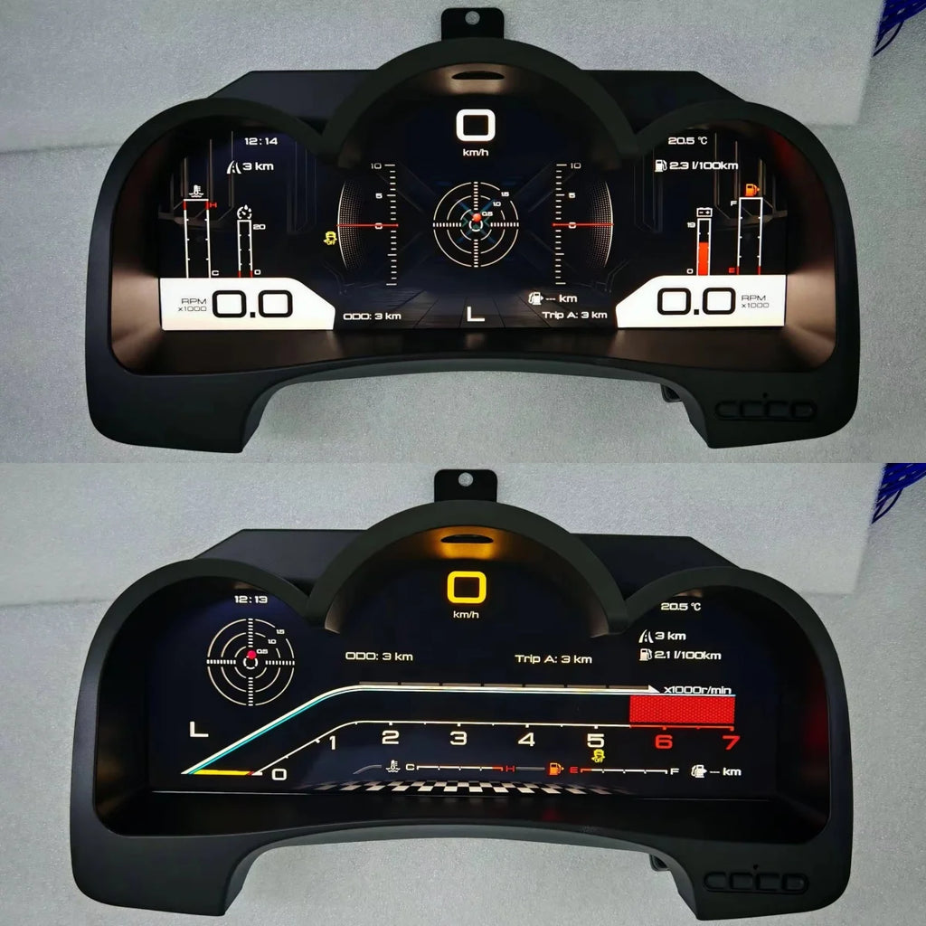 12.3 " Car LCD Digital Cluster For Toyota Hilux 2005 ~ 2015 Dashboard Virtual Cockpit Instrument Speed Meter LCD Screen