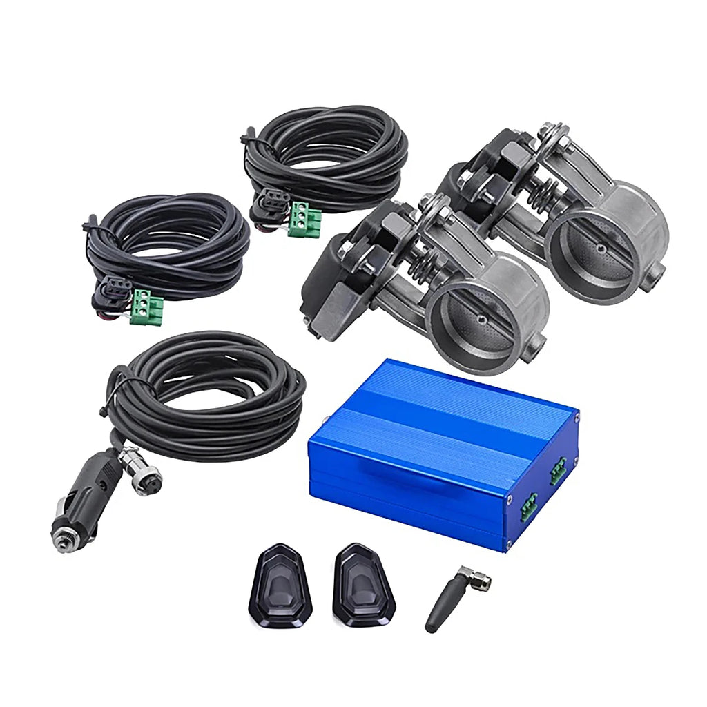 Electric Exhaust Control Valve Dual Set With Remote Cutout Control For 2"/2.36"/2.5"/2.75"/3" Pipe 2pcs Valve