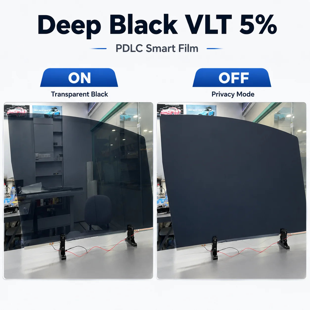 Automotive PDLC Smart Film for Car Side Windows Remote Control Switchable Privacy Film