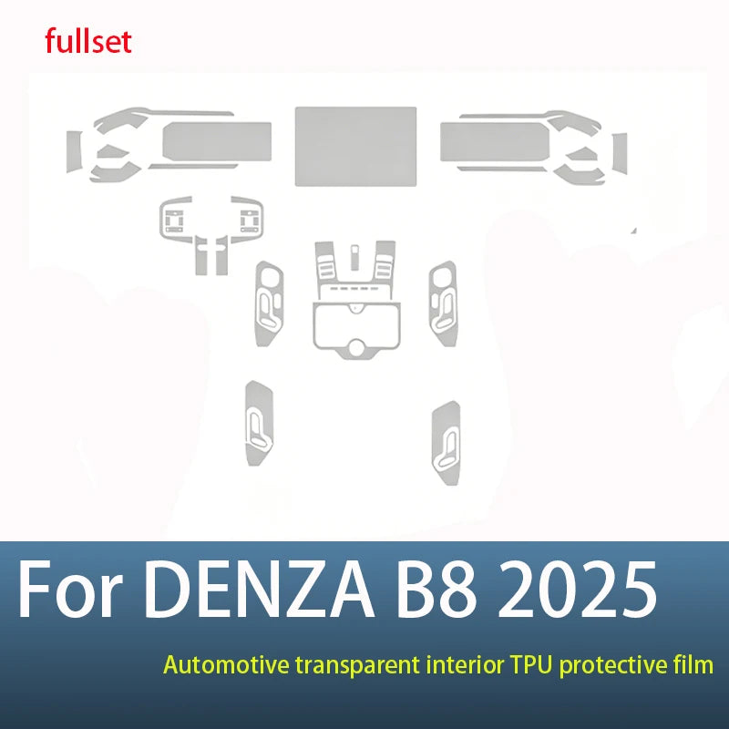 Fit for DENZA B8 2025 Clear TPU PPF Anti Scratch Gear GPS Navigation Instrument Center Console Interior Repair Decor Protective