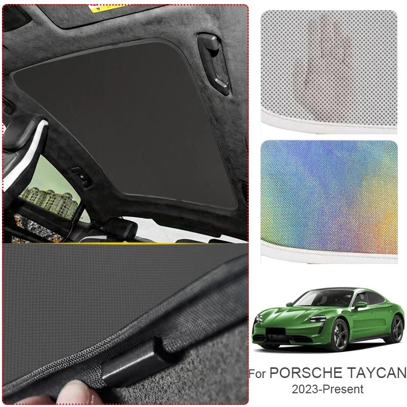 Sunroof Sunshade Cover for Porsche Taycan 2023-Present Nano Heat Insulation Anti-UV Colorful