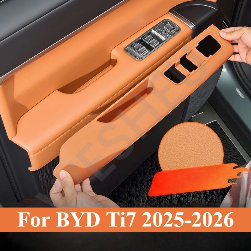 For BYD Ti7 2025-2026 Door Armrest Protection Pad Center Console Armrest Silicone Sleeve Car Interior Modification Accessories