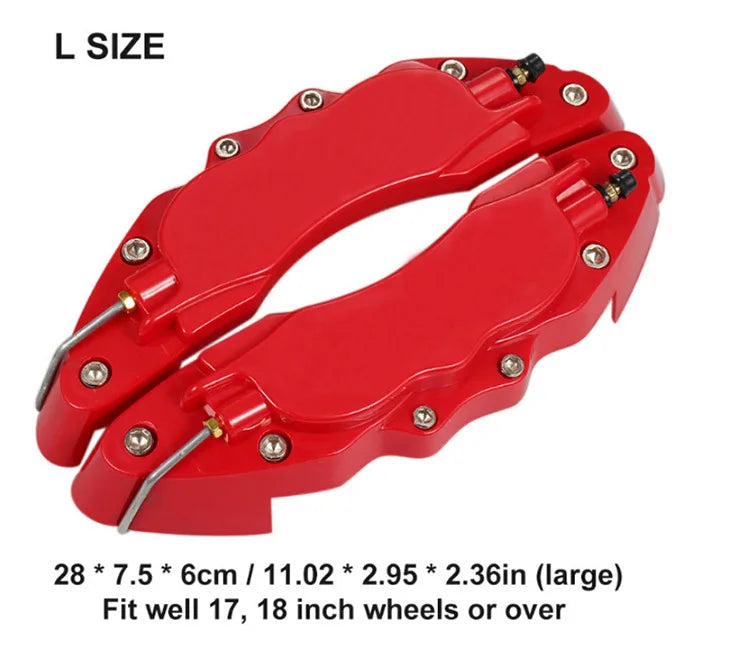 Racing Brake Caliper Covers 1 Pair of Universal Front And Rear Brake Caliper Covers Suitable For All Wheels Car Accessories