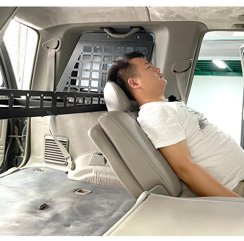 For Nissan Patrol Y61 1997-2016 5dr Accessories Storage Panel Rear Trunk Debris Rack Car-Styling MOLLE Storage Panel Organizer