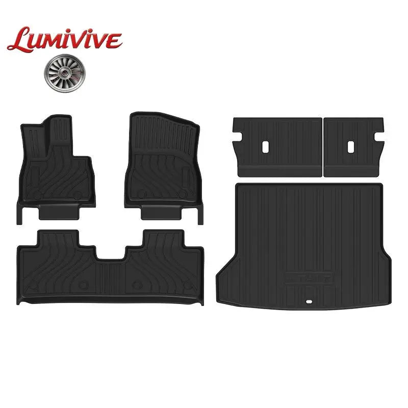 Car 3D TPE Floor Mats & Cargo Liners For BYD Formula Leopard 7 Titanium 7 Waterproof Trunk Pad Full Set Auto Accessories