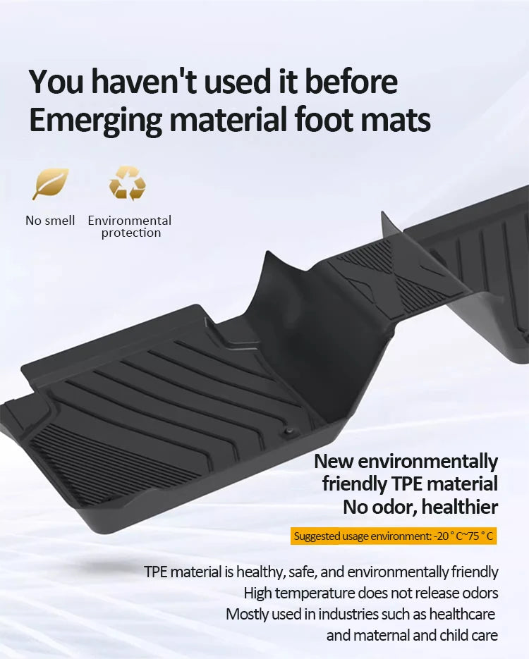 LHD Car Foot Pads For BYD Ti7 Fangchengbao Leopard 7 2025 2026 2027 Accessories TPE Auto Floor Mats All Weather Waterproof Mat