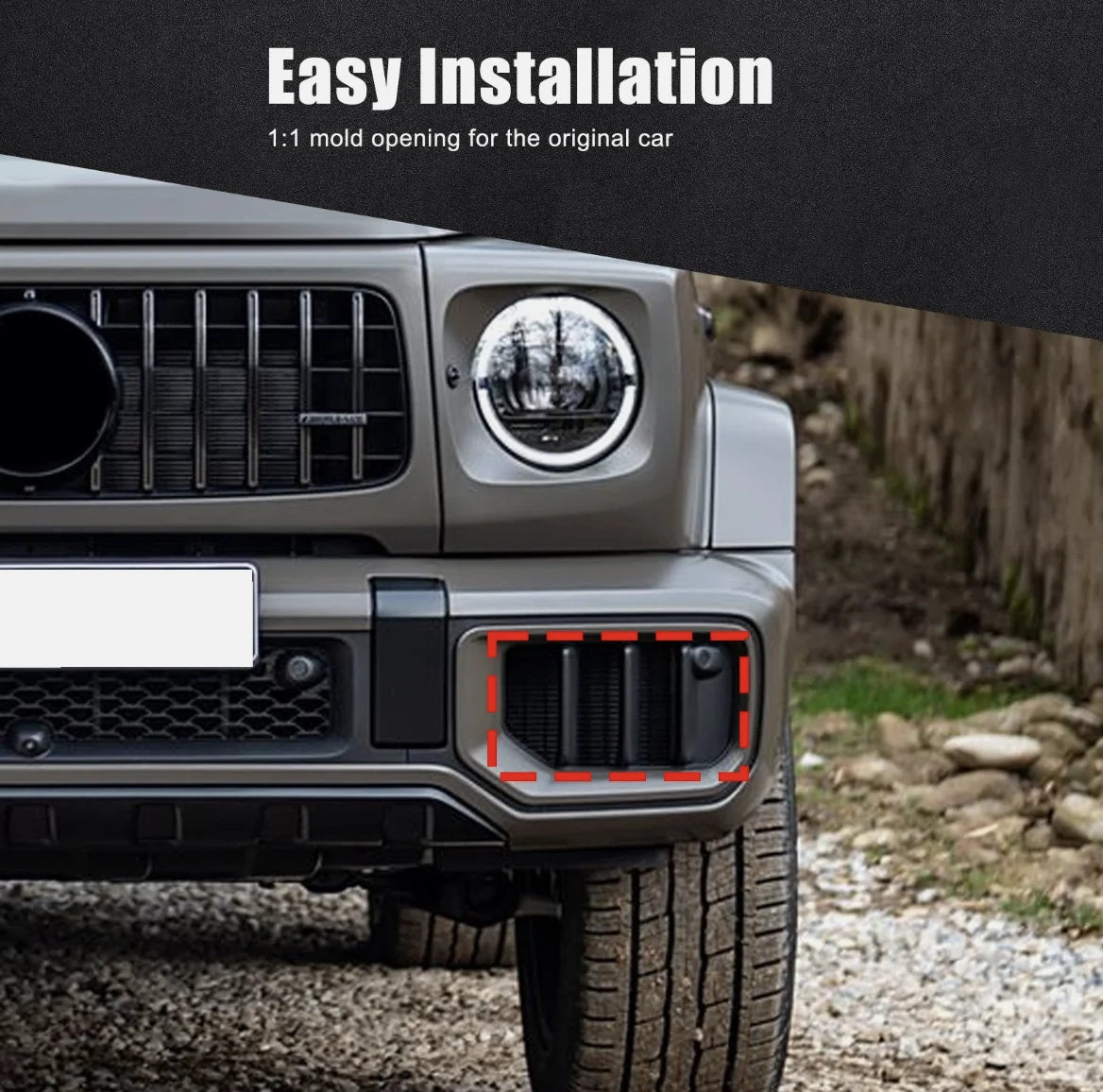Real Carbon Fiber Front Bumper Side Air Intake Grille Fit For Mercedes-Benz G-Class W465 G63 2025+
