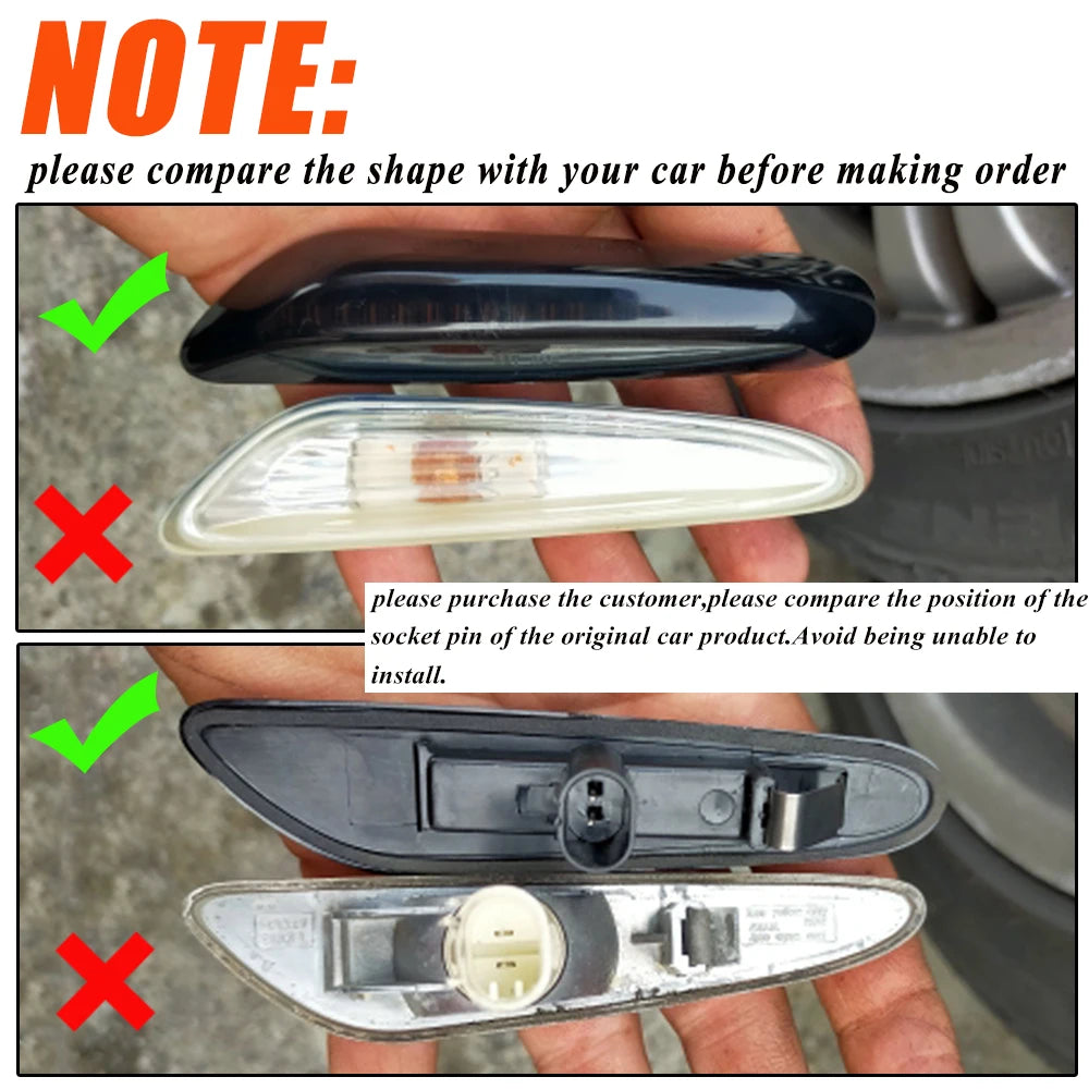 Dynamic LED Turn Signal Light Side Marker For BMW E60 E61 E90 E91 E87 E81 E83 E84 E88 E92 E93 E82 E46 1 3 5 Series X1 X3 2004