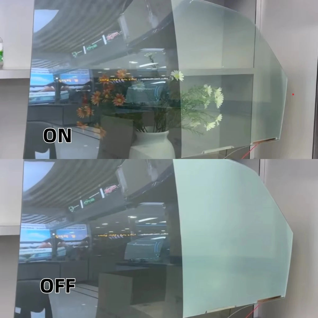 Black PDLC Film For Electric Car Windows 0.45mm With Silicone Glue - Privacy Smart Film Switchable Smart Glass Film