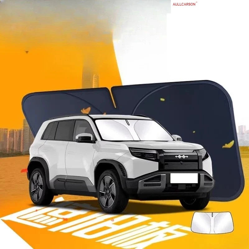 New Windshield Sun Shade Blocks Ray Reflector Auto Window Visor Shield Cover Foldable Parasol For BYD Leopard Titanium 3 2025