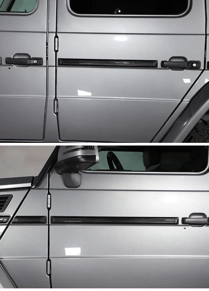 10pcs Acrylic Side Body Moulding Cover Trim Accent For Benz AMG W463 G63 G65 G500 Sticker Accessories Car Styling