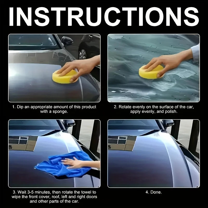 Titanium Ceramic Wax Paste, Ceramic Car Paint Wax, Car Maintenance Polish, Car Scratch Repair and Removal Wax