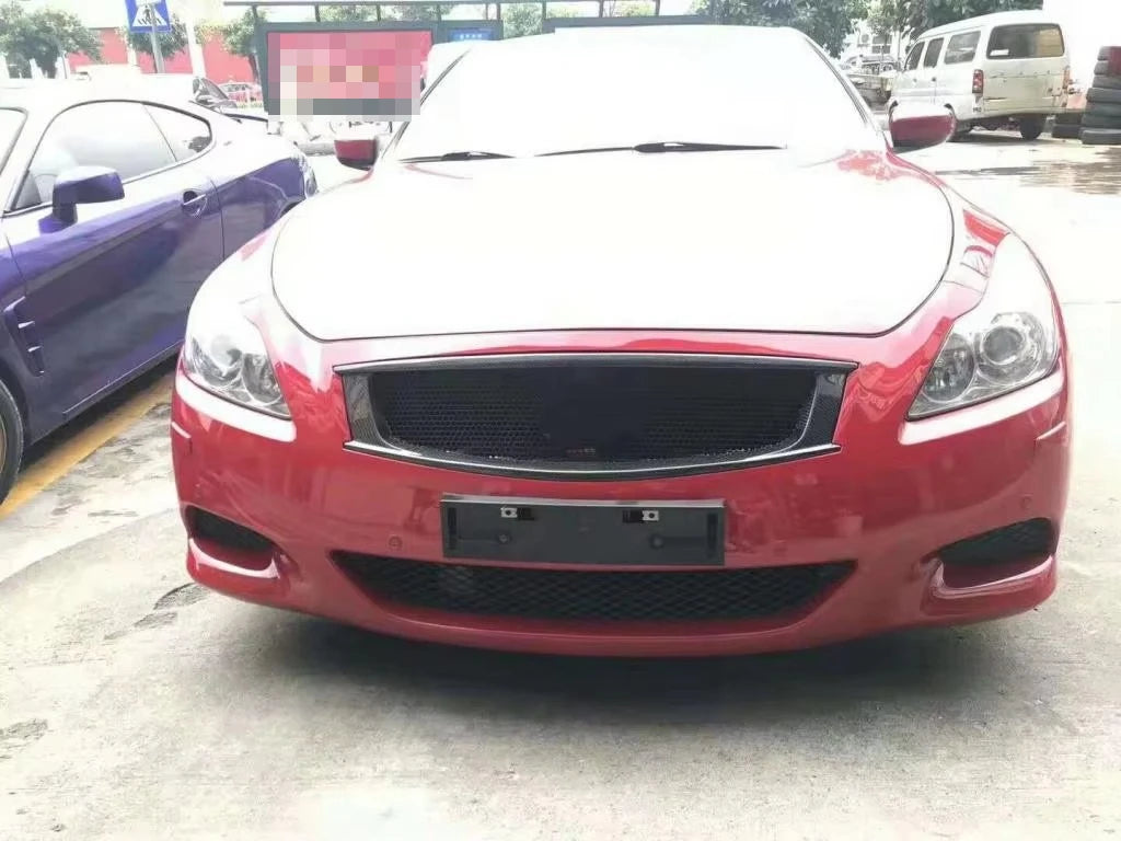Product Customization Luxury Comfort Carbon Fiber Front Grill Cover forInfiniti G37 Coupe 2013 Fitting Rear Bumper Carbon Black