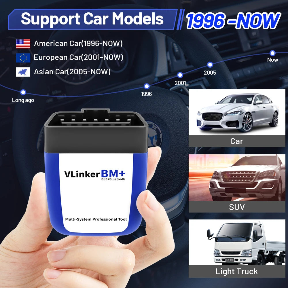 Vgate VLinker BM+ BM For BMW Scanner ELM327 BT4.0 OBD 2 Wifi OBD2 Car Diagnostic Tool ELM 327 Auto ODB2 For BMW Bimmercode